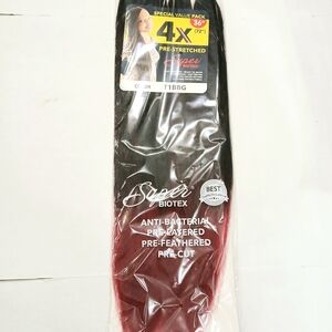 Red Ombre Braiding Hair 72"